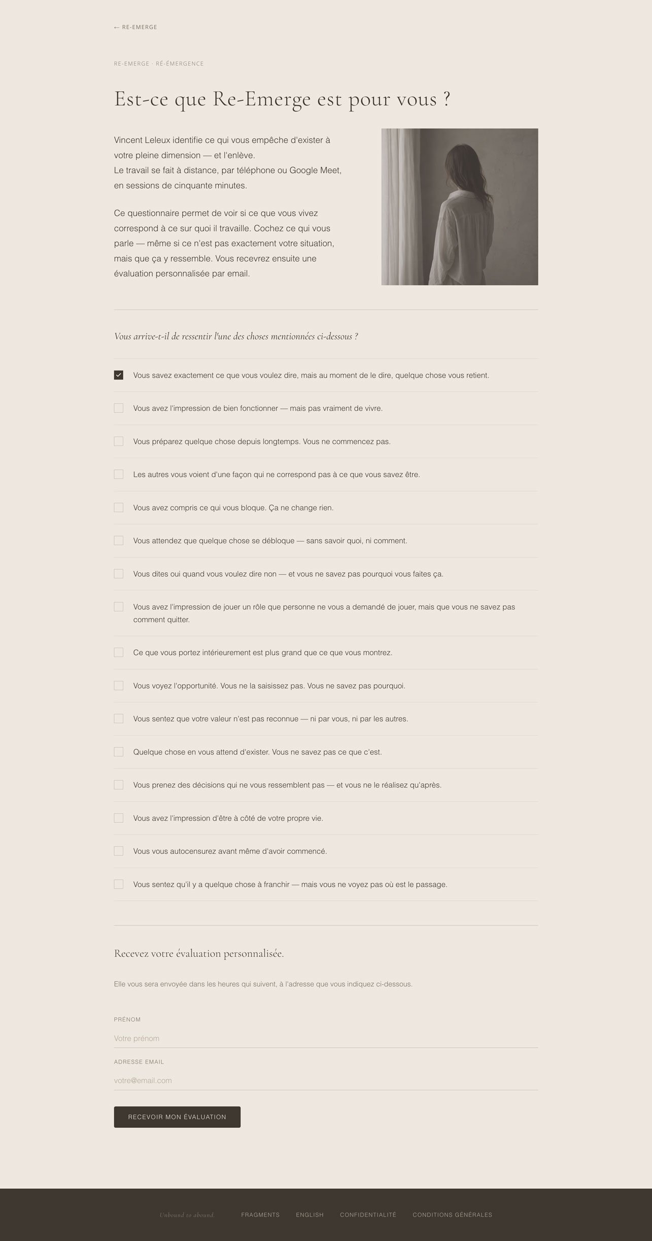 Questionnaire-diagnostic Re-Emerge